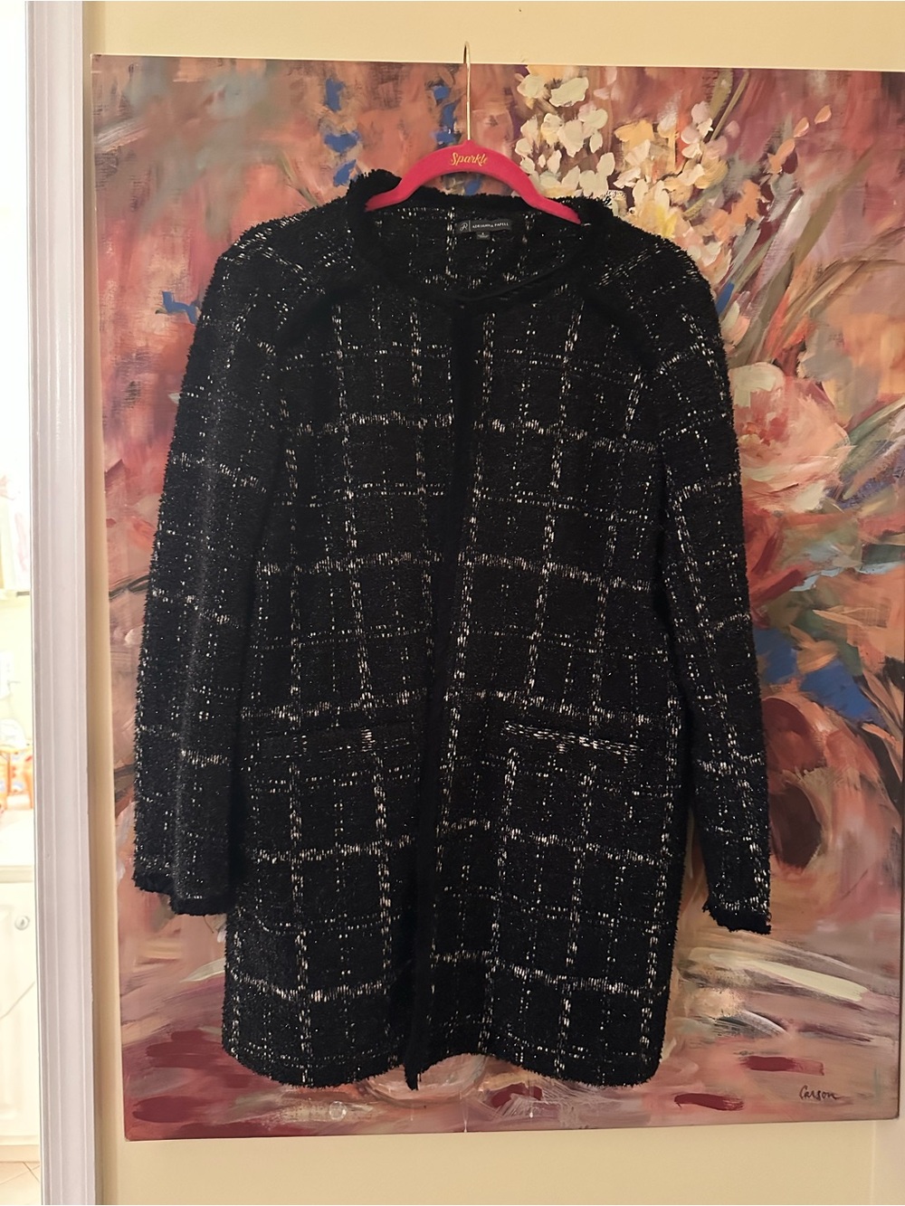 Black Tweed Long Jacket